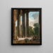 Una fiesta en las ruinas de un templo - Hubert Robert — cuadro enmarcado en la pared