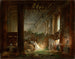 an hermit praying in the ruins of a Roman temple - Hubert Robert — artwork view