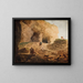 Una carrera con un rebaño de ovejas - Hubert Robert — cuadro enmarcado en la pared