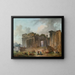 Un caprice architectural avec un artiste esquissant au premier plan - Hubert Robert — framed artwork on a wall