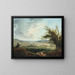 A vast landscape near Paris - Hubert Robert — framed artwork on a wall