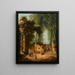 Fuente en un parque - Hubert Robert — cuadro enmarcado en la pared