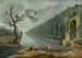 Garden scene painting with a canal - Hubert Robert — artwork view