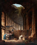 Hermit in the Colosseum - Hubert Robert — artwork view