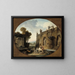 L'Abreuvoir - Hubert Robert — cuadro enmarcado en la pared