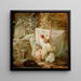 Lavandière y niño - Hubert Robert — cuadro enmarcado en la pared