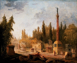 Hubert Robert - Le Jardin du Muse des monuments franais ancien couvent des PetitsAugustins.webp