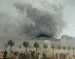 L'incendie de l'Opéra vu des jardines du Palais-Royal le 8 juin 1781 - Hubert Robert — vista de la obra