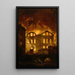 L'incendie à l'Opéra du Palais-Royal - Hubert Robert — framed artwork on a wall