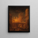L'incendie de l'Hôtel-Dieu à París - Hubert Robert — cuadro enmarcado en la pared
