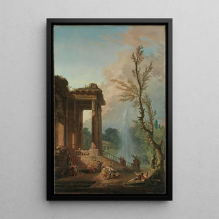 Hubert Robert - The Portico of a Country Mansion.webp