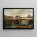 La Démolition des Maisons sur le Pont Notre-Dame à Paris - Hubert Robert — framed artwork on a wall