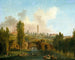 Vista del parque de Mrville - Hubert Robert — vista de la obra