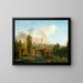 Vista del parque de Mrville - Hubert Robert — cuadro enmarcado en la pared
