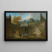 Villa Farnèse con jardines en Caprarola - Hubert Robert — cuadro enmarcado en la pared