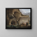 Washers in the Ruins of the Colosseum - Hubert Robert — framed artwork on a wall