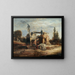 las lavanderas en la fuente - Hubert Robert — cuadro enmarcado en la pared