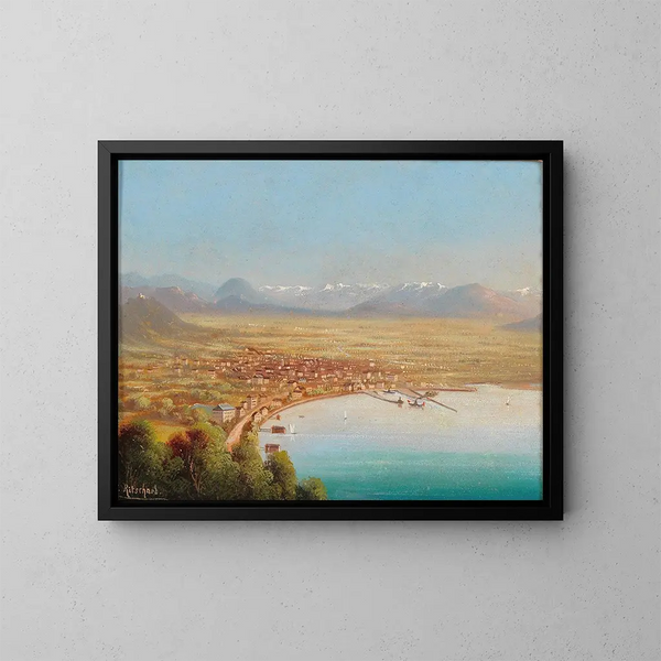 Vista de Bregenz - Hubert Sattler — cuadro enmarcado en la pared