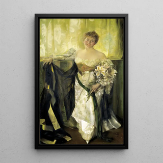 Hubert Vos - Alice Barney in White Satin.webp