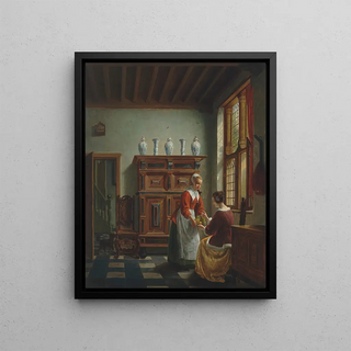Hubertus van Hove - A maid serving fruit.webp