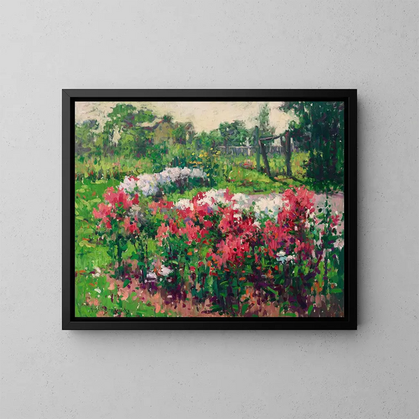 The open garden - Hugh Henry Breckenridge — framed artwork on a wall