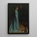 La dama en azul, M. y Mme J. S. MacDonald - Hugh Ramsay — cuadro enmarcado en la pared