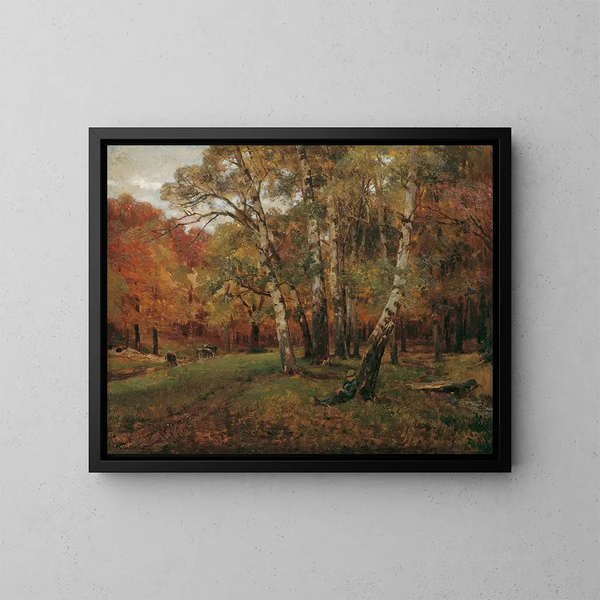 La ruine Starhemberg dans la vallée de Piestingtal - Hugo Charlemont — framed artwork on a wall