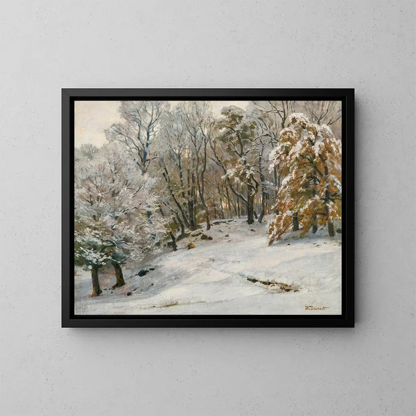 A Winter Day - Hugo Darnaut — framed artwork on a wall