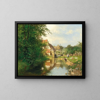 Hugo Darnaut - A village by the river.webp