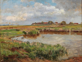 Hugo Darnaut - Enten am Dorfweiher.webp