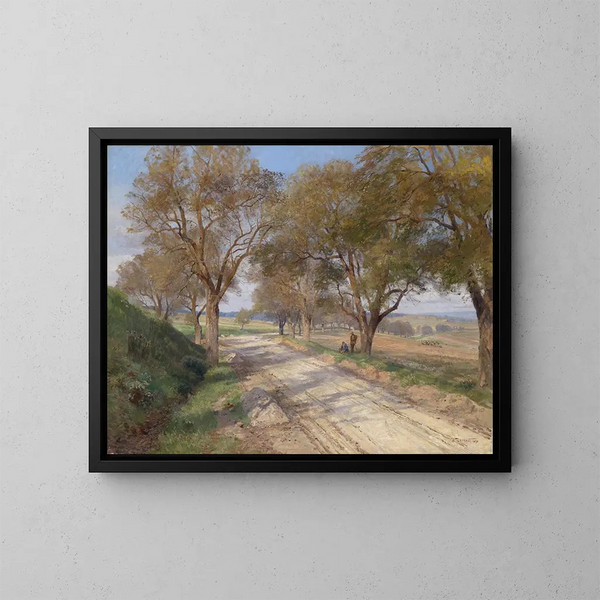 Route de campagne près de Plankenberg - Hugo Darnaut — framed artwork on a wall