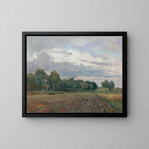 Nordic landscape painting - Hugo Darnaut — framed artwork on a wall