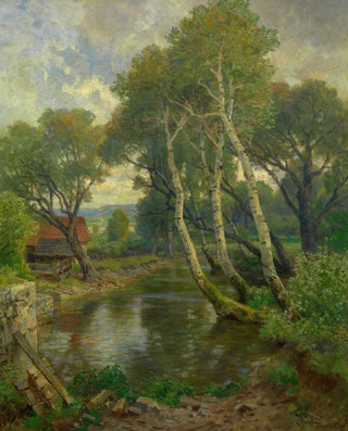 Hugo Darnaut - Silberpappeln am Weiher.webp