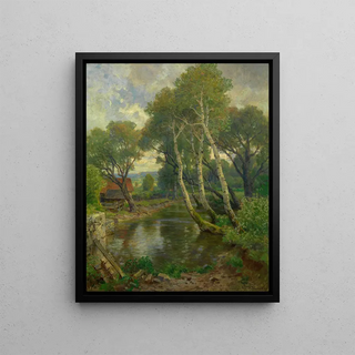 Hugo Darnaut - Silberpappeln am Weiher.webp
