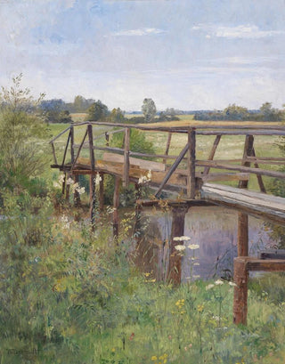 Hugo Darnaut - Sommerlandschaft mit Brcke.webp