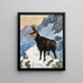 Chamois en alta montaña - Hugo Engl — cuadro enmarcado en la pared