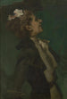 retrato en verde de Mademoiselle Olga Hess - Hugo Freiherr von Habermann — vista de la obra