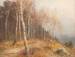 Bosque de abedules - Hugo Mühlig — vista de la obra