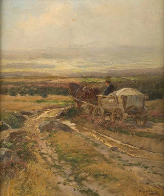 Hugo Mhlig - Horse cart on a hill.webp