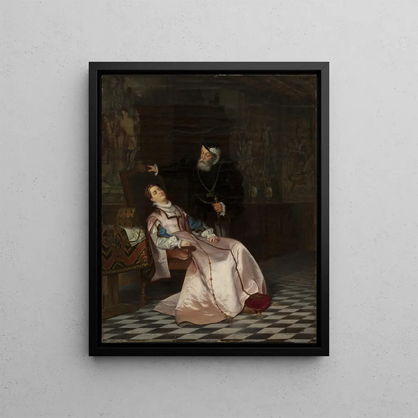 Hugo Salmson - Gustav Vasa finds his consort Katarina Stenbock asleep and hears her say I am very fond of King Gsta but I will never forget Rosen.webp