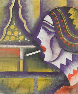 Hugo Scheiber - Dame mit Cigarette.webp