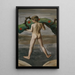 the Carrying of the Garland, boy holding the garland of life - Hugo Simberg — framed artwork on a wall