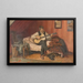La jugadora de guitarra - Hugo Wolff-Maage — cuadro enmarcado en la pared