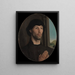 Portrait of a Man - Hugo van der Goes — framed artwork on a wall