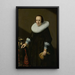 Retrato de Geertruyd Reael, esposa de Philips Denijs - Huygh Pietersz Voskuyl — cuadro enmarcado en la pared