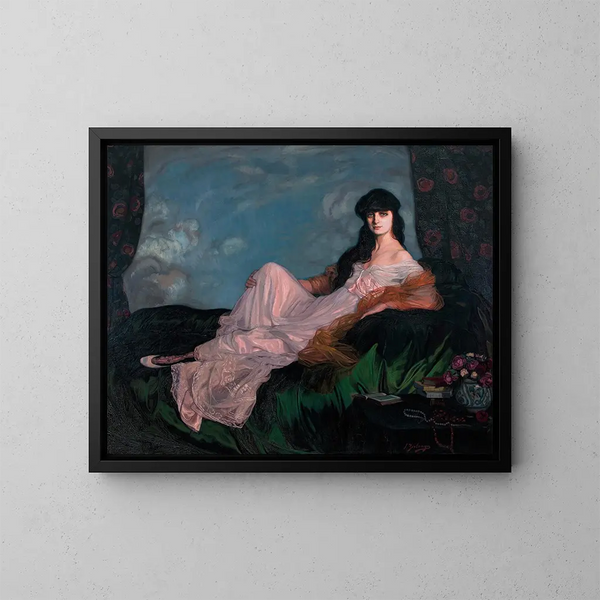 Comtesse Mathieu de Noailles Anna Elisabeth de Brancovan - Ignacio Zuloaga — cuadro enmarcado en la pared