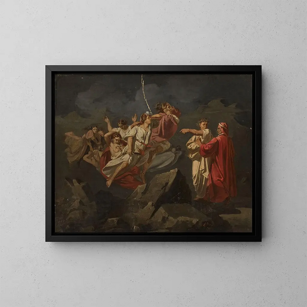 Dante y Virgilio - Ignacy Gierdziejewski — cuadro enmarcado en la pared