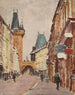Entrance of Charles Bridge in Prague - Ignacy Pinkas — artwork view