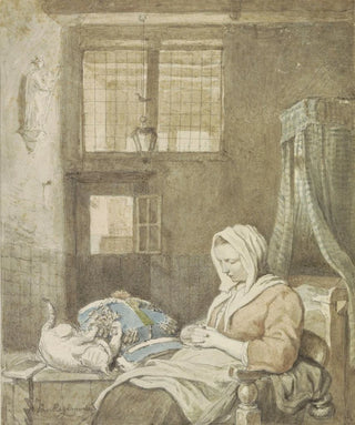 Ignatius Josephus Van Regemorter - De slapende kantwerkster.webp