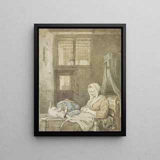 Ignatius Josephus Van Regemorter - De slapende kantwerkster.webp